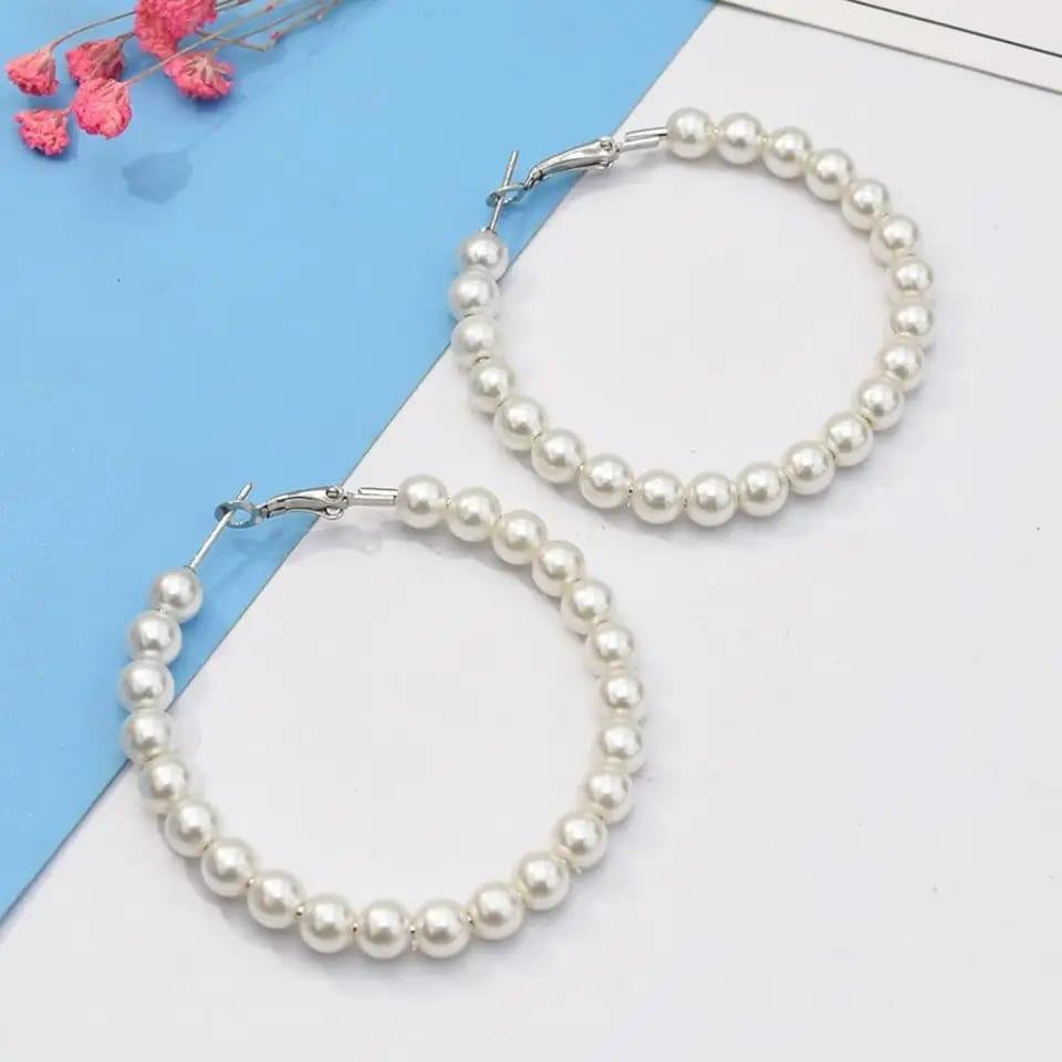 Pearl earrings for women.