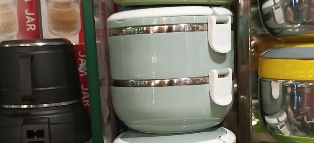 Compact and stylish 1pc stainless steel bento lunch box manageable storage box