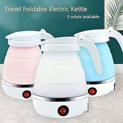 Electric kettle 600ml easy use for travel foldable.