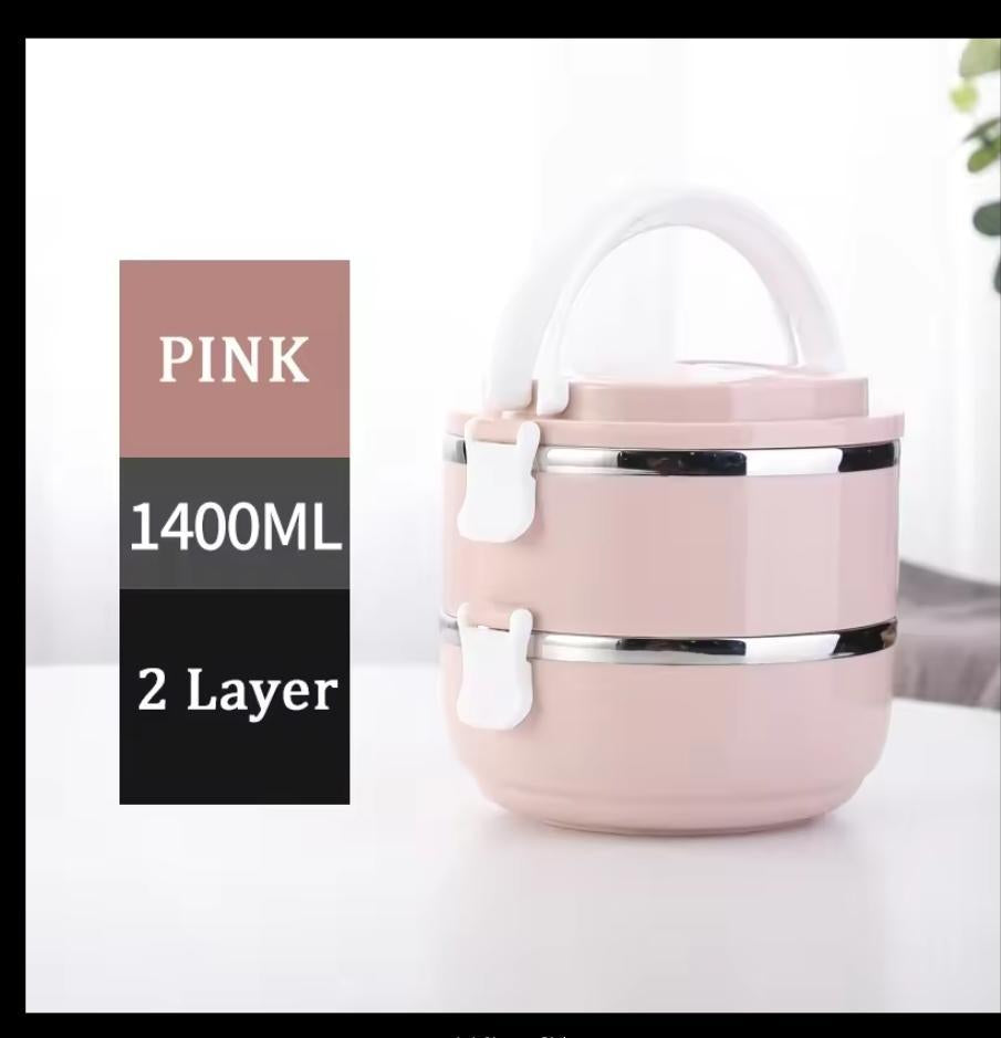 Compact and stylish 1pc stainless steel bento lunch box manageable storage box