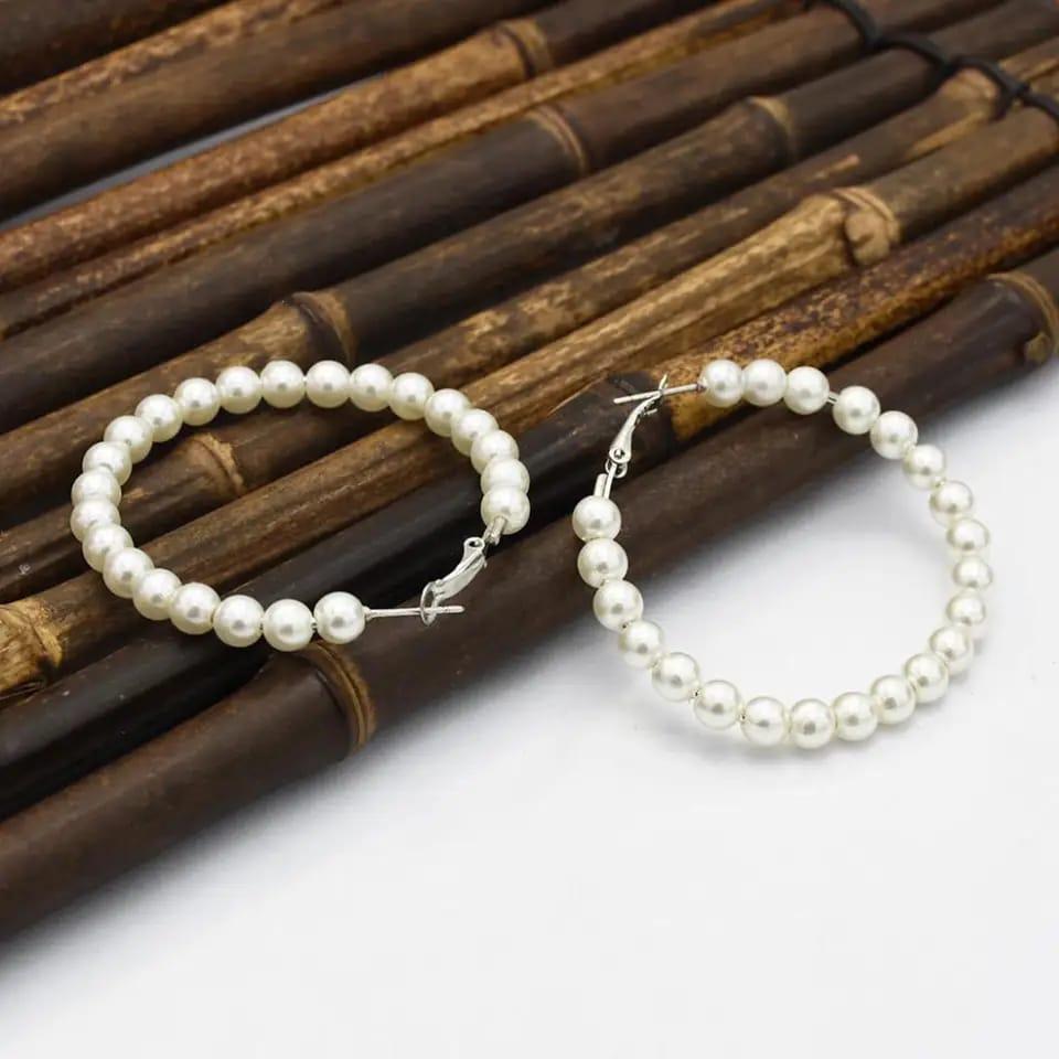 Pearl earrings for women.