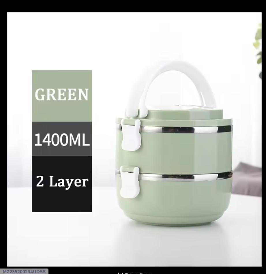 Compact and stylish 1pc stainless steel bento lunch box manageable storage box