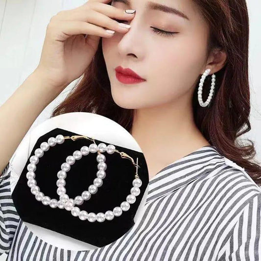 Pearl earrings for women.