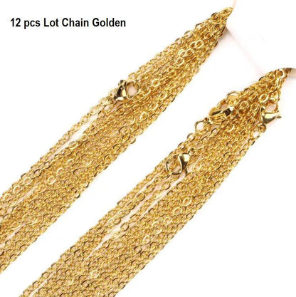 Plain golden chain pack of 12