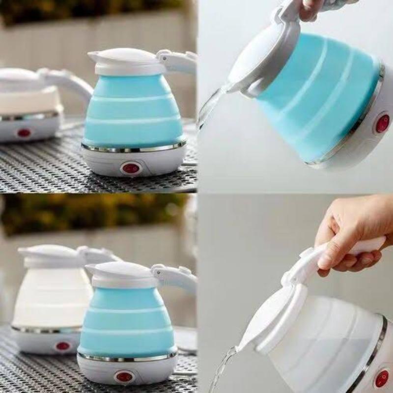 Electric kettle 600ml easy use for travel foldable.